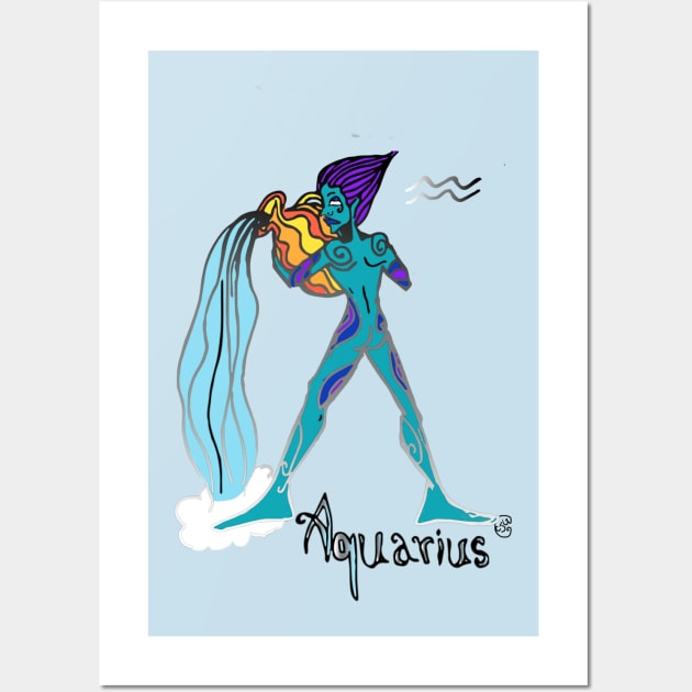 Aquarius Wall Art by charleyllama